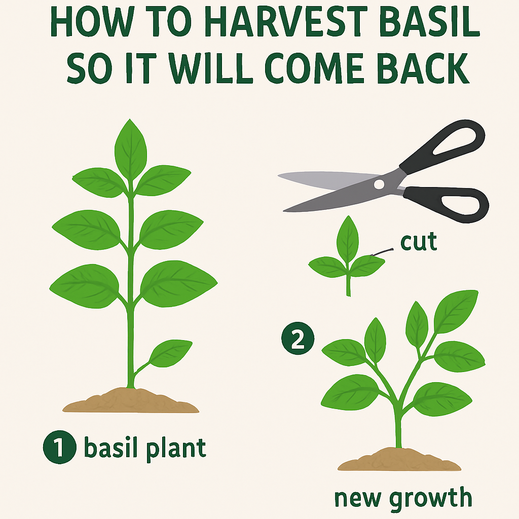 How to harvest basil so it will come back
