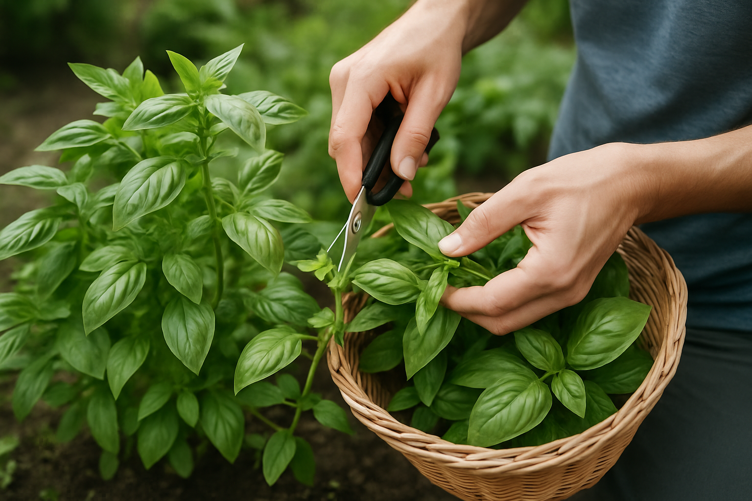 How to harvest basil so it will come back